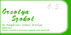 orsolya szokol business card